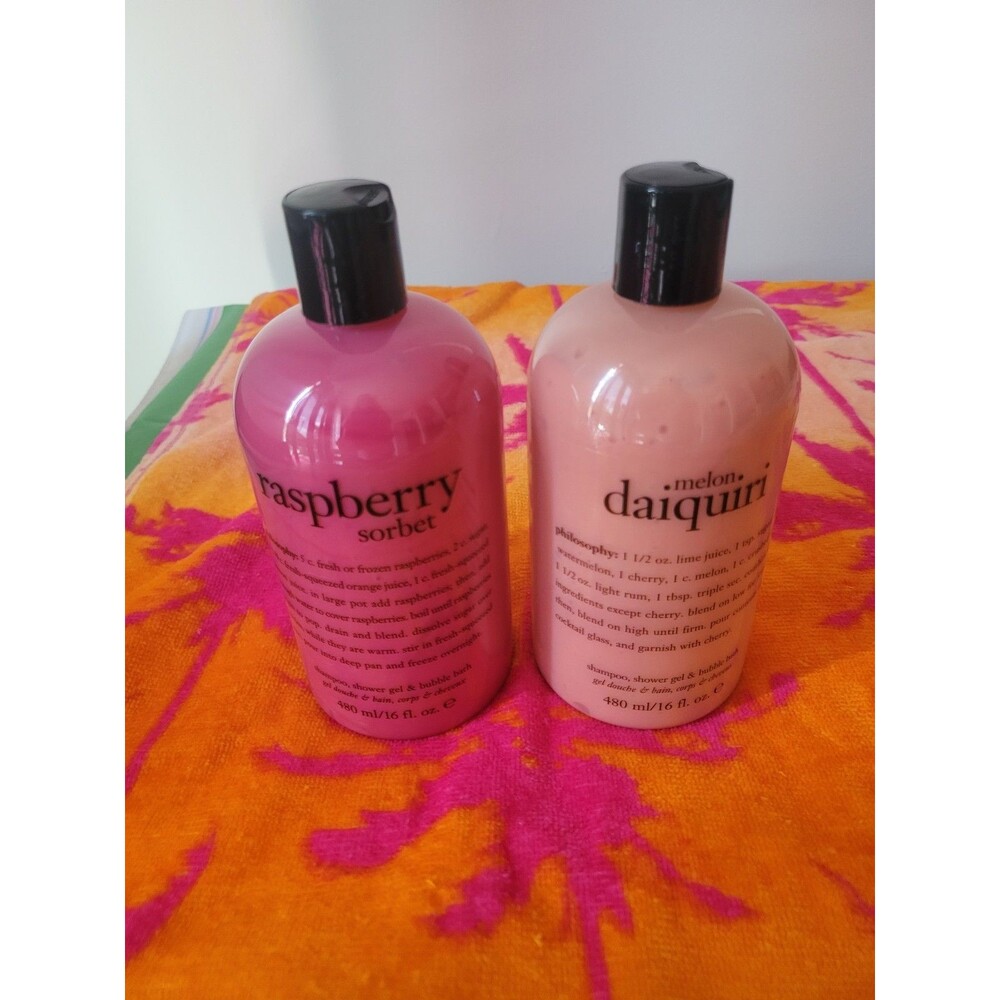 Raspberry Sorbet & Melon Daiquiri 3-in-1 Shower Gel 16oz Philosophy NEW